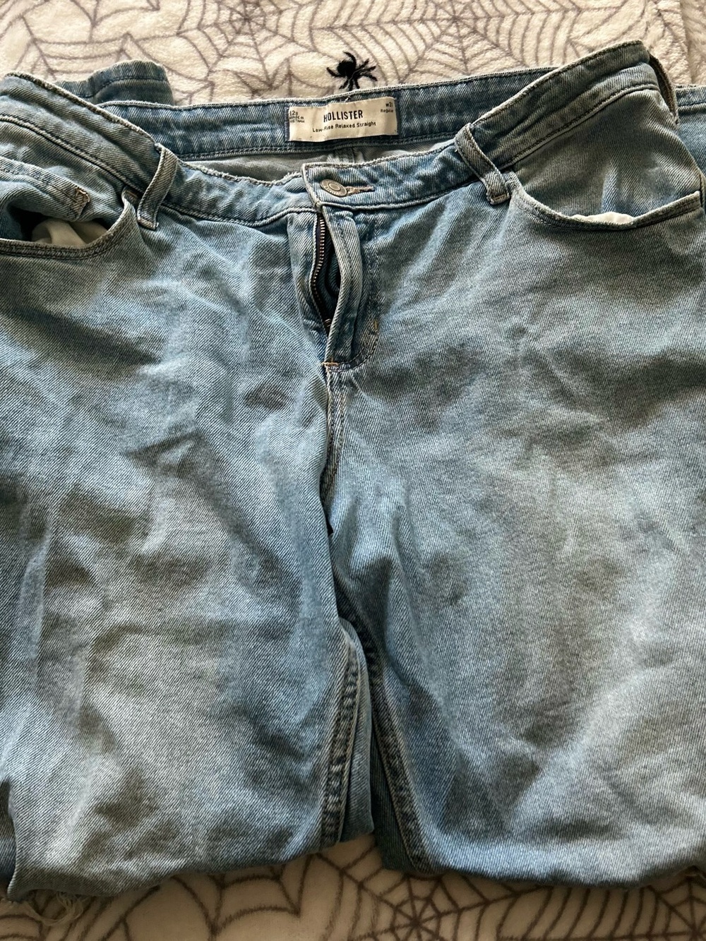 Hollister Women's Relaxed Light Blue Denim Jeans